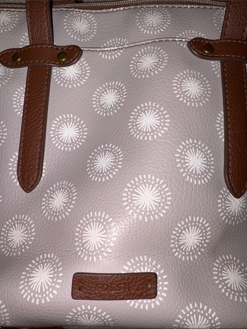 Fossil Gray Floral Pattern Purse - Picture 8 of 8